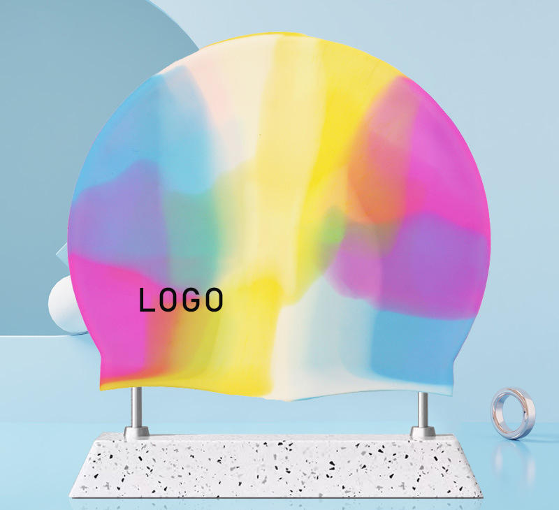 Multicolor swim cap