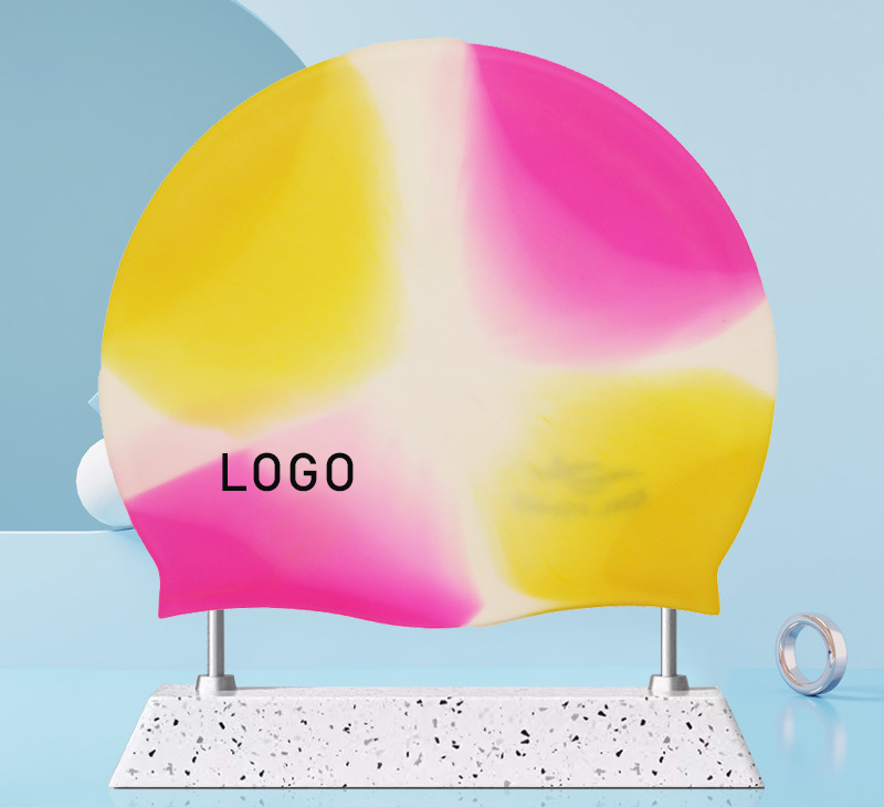 Multicolor swim cap