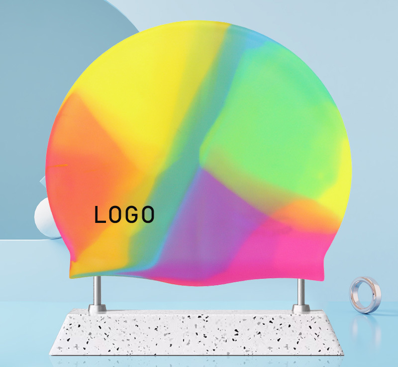 Multicolor swim cap