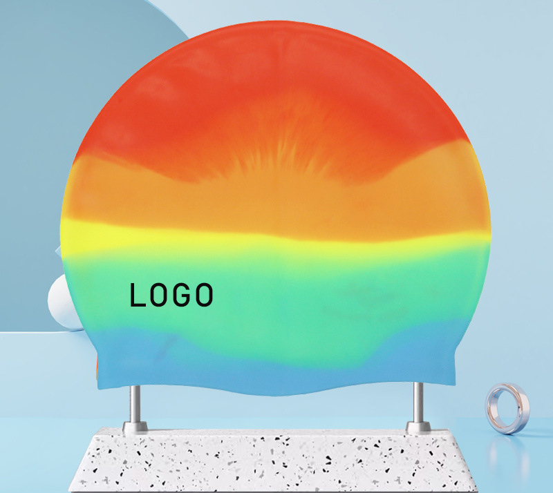 Multicolor swim cap