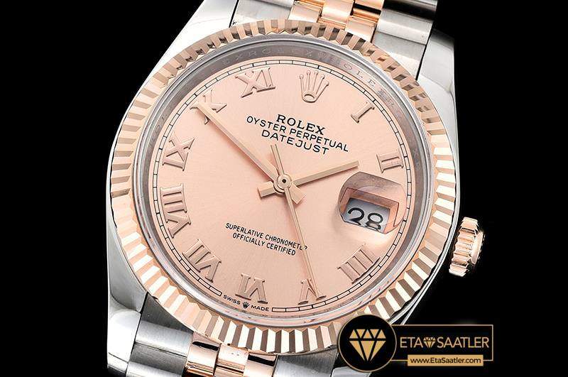  Rolex Datejust 126231 Rose Steel Pink Roman Numeral Dial 904L 1:1 Clone ETA
