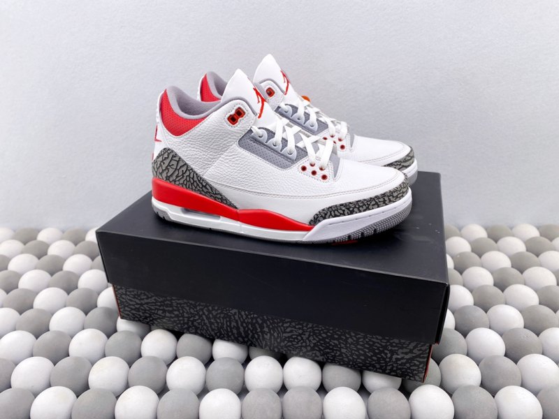 Air Jordan 3 White Red Flame Red AJ3