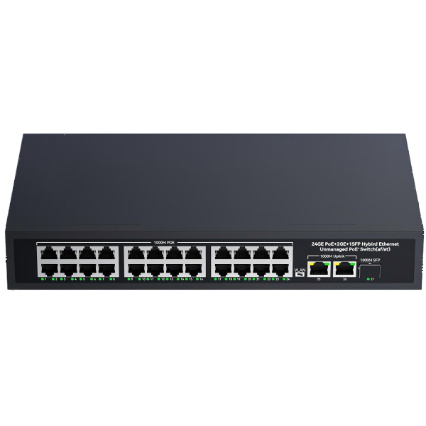 Gigabit 24-port PoE + 2 gigabit network ports + 1 SFP optical port
