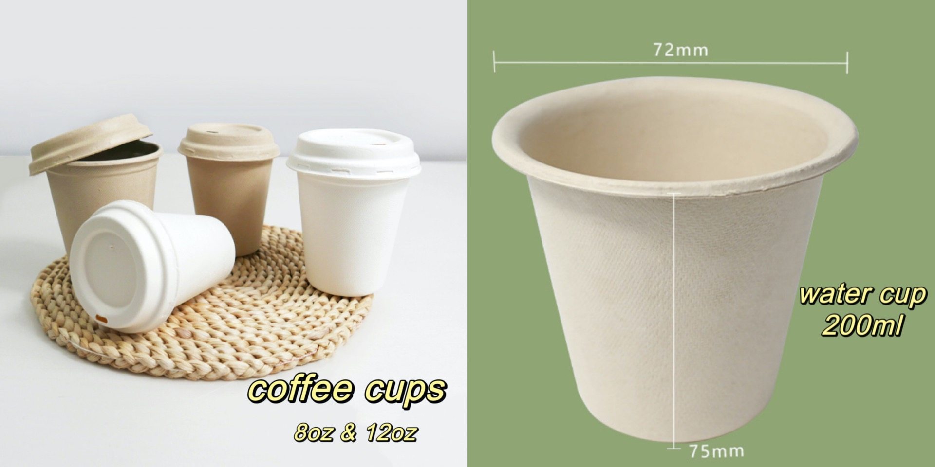 Bamboo Fiber Cups