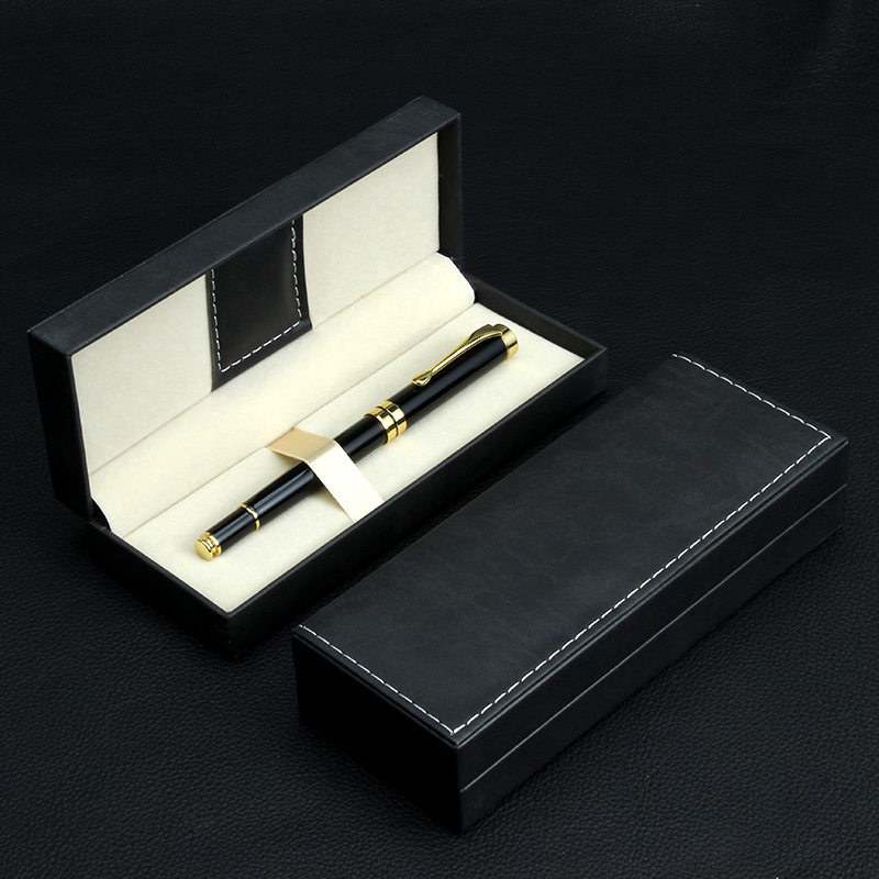 Metal Pen with Leather Box