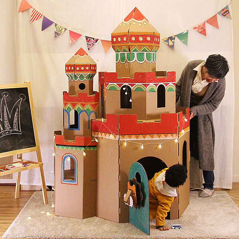 Colour-In Cardboard House