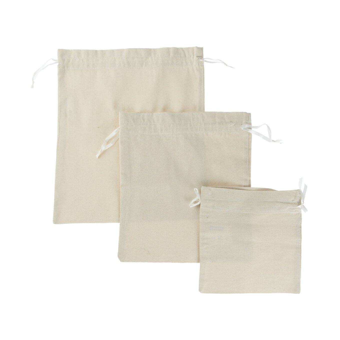 Natural Cotton Drawstring Bags