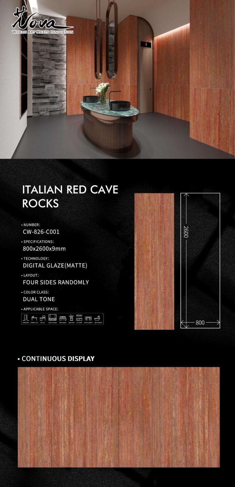 CW-826-C001意大利红洞石ITALIAN RED CAVE ROCKS