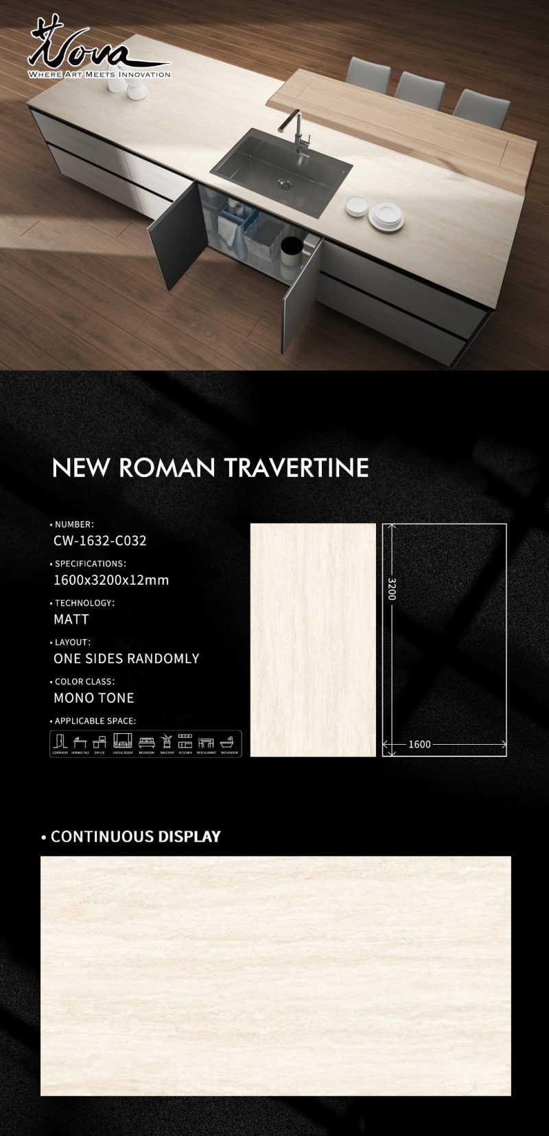 CW-1632-C032新罗马洞石NEW ROMAN TRAVERTINE