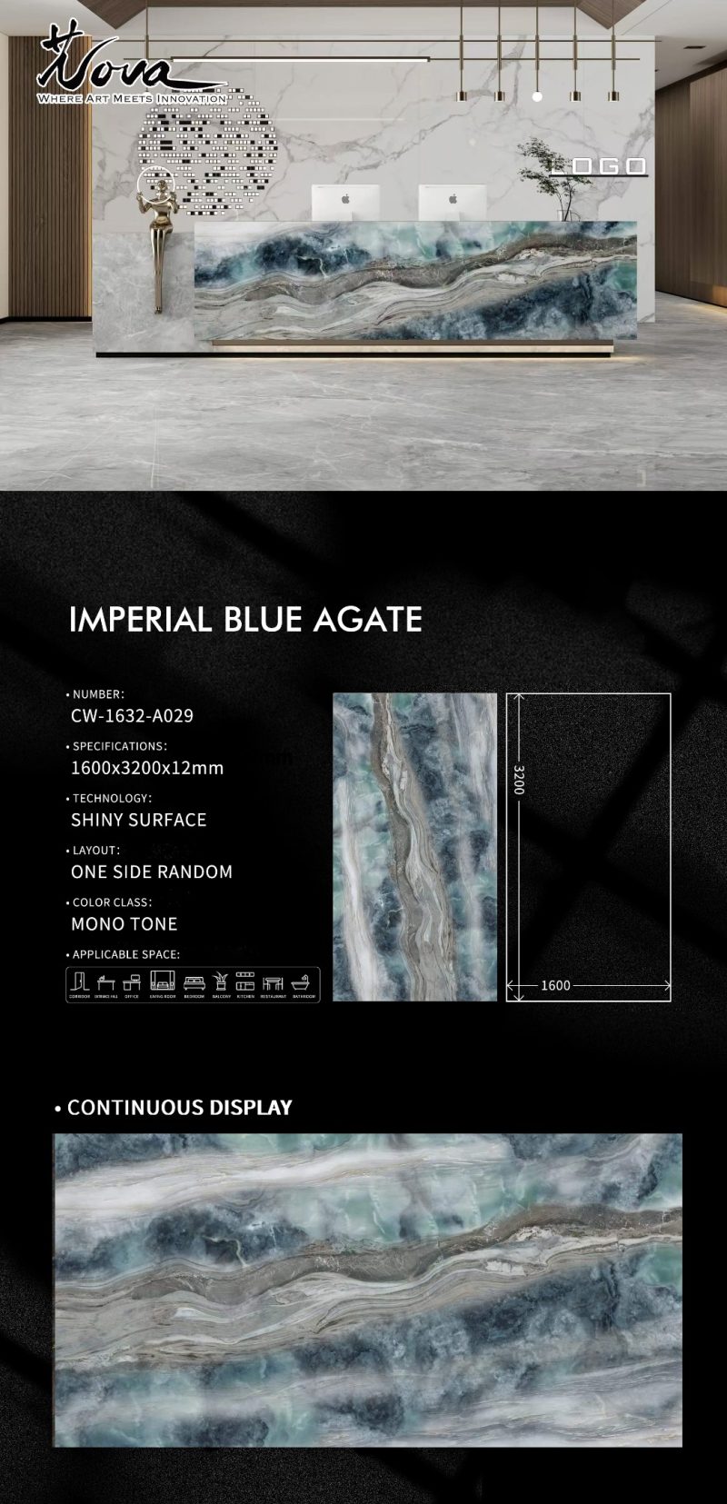 CW-1632-A029幻绿玛瑙IMPERIAL BLUE AGATE