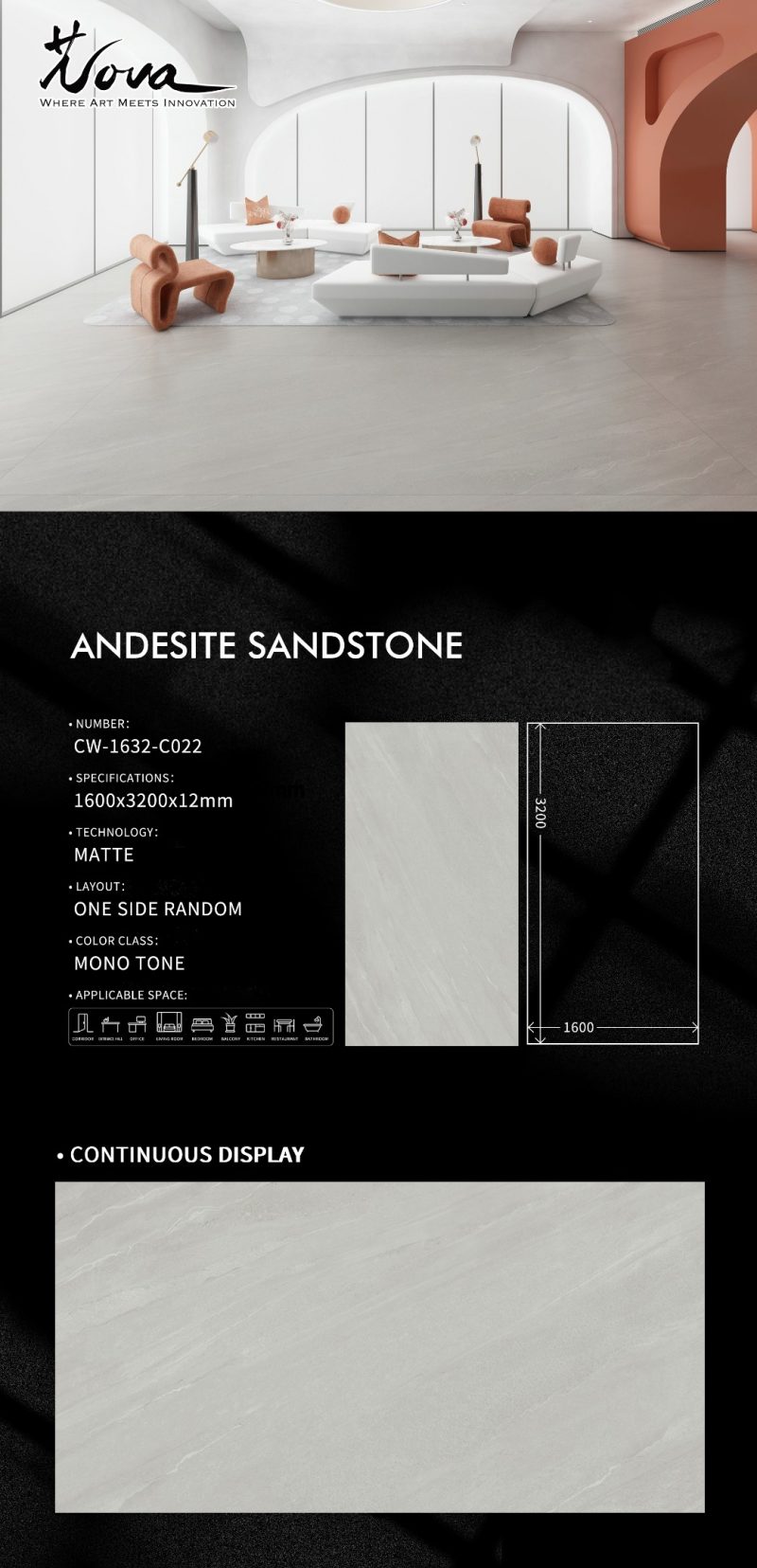 CW-1632-C022安第斯砂岩米白ANDESITE SANDSTONE