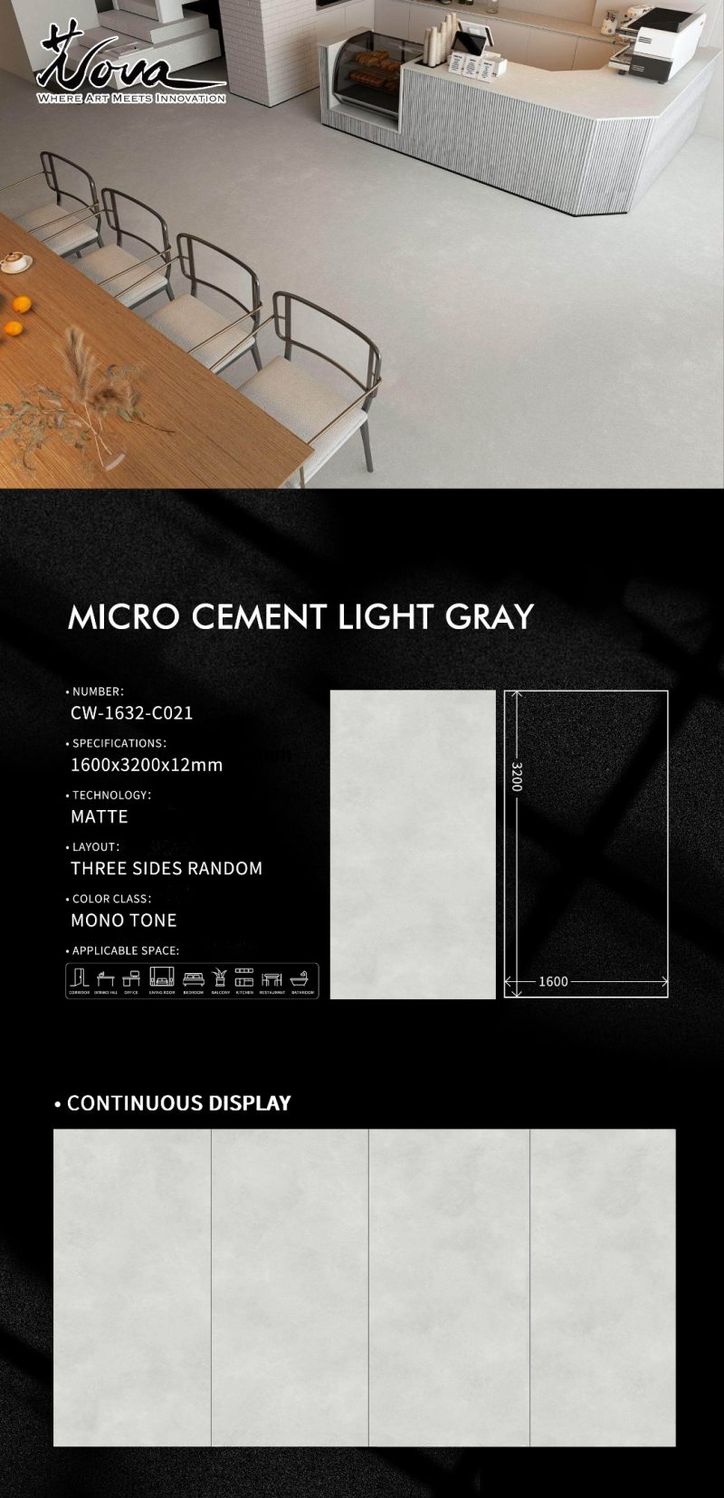 CW-1632-C021微水泥浅灰MICRO CEMENT LIGHT GREY