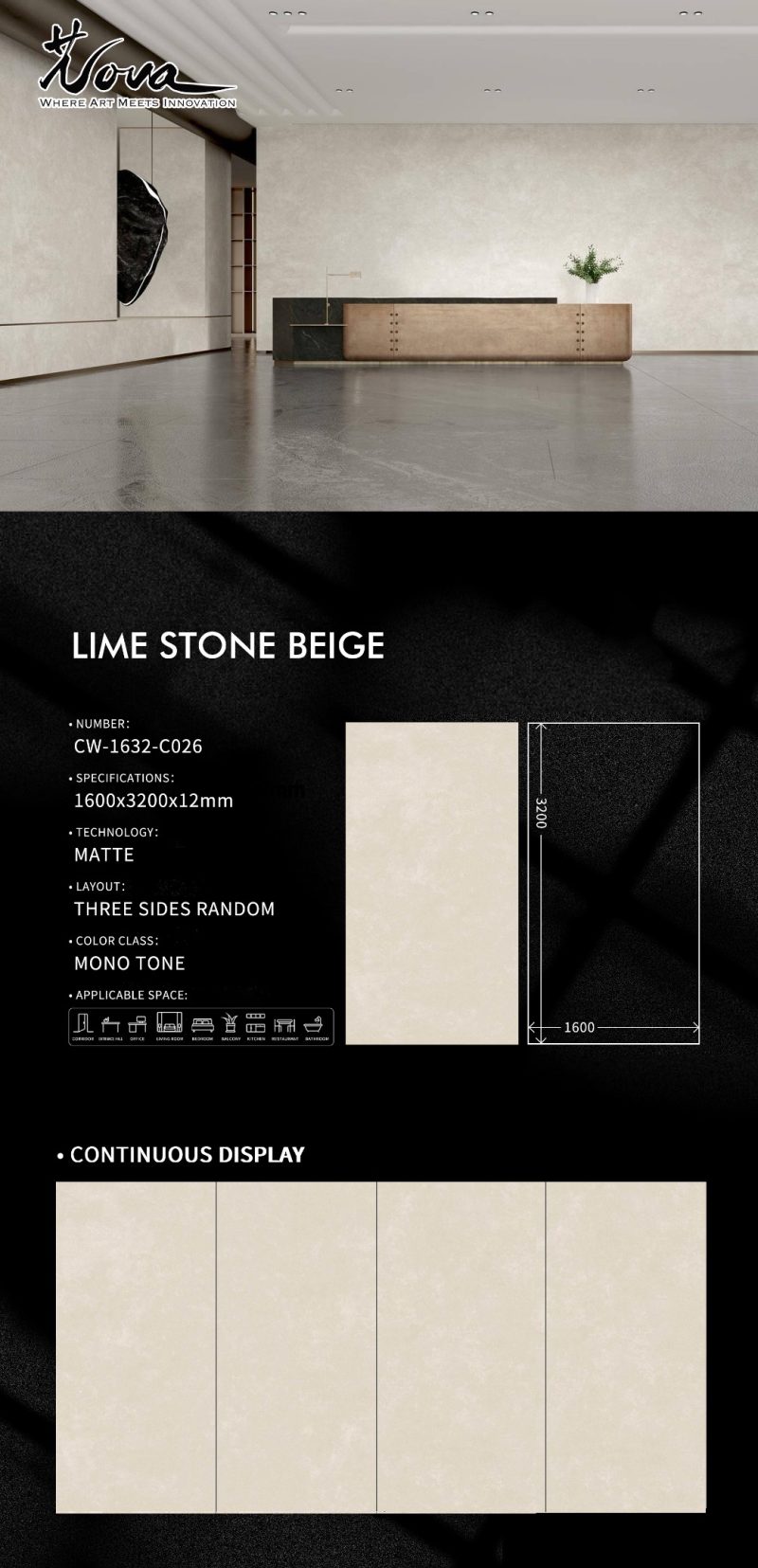 CW-1632-C026莱姆石米黄LIME STONE BEIGE