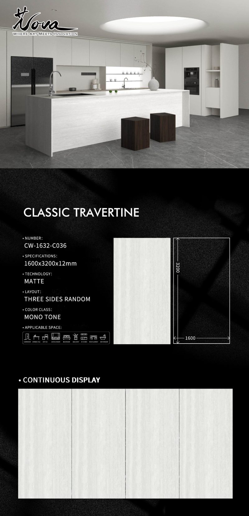 CW-1632-C036米白洞石CLASSIC TRAVERTINE