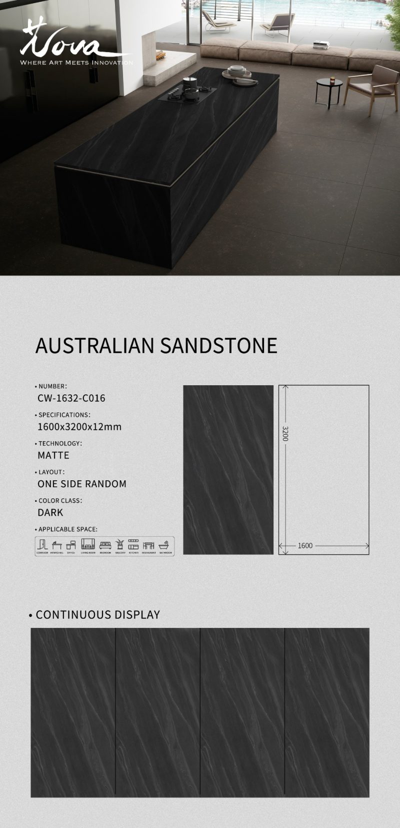 CW-1632-C016澳洲深灰砂岩AUSTRALIAN SANDSTONE