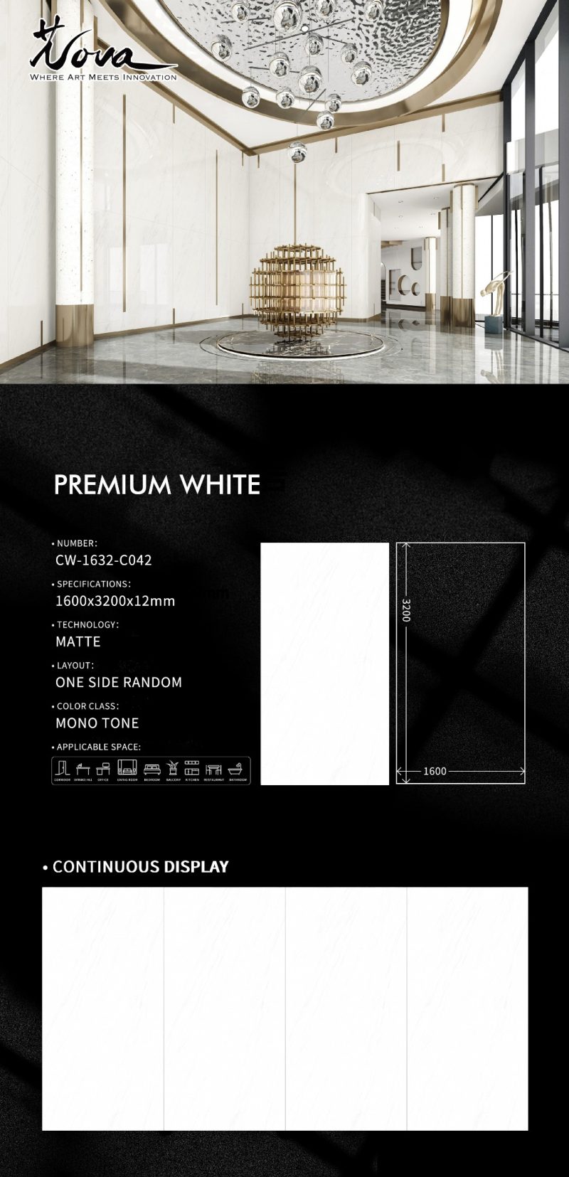 CW-1632-C042特级雅士白PREMIUM WHITE